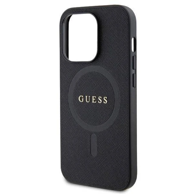Чохол Guess Saffiano для iPhone 14 Pro Max Black with MagSafe (GUHMP14XPSAHMCK)
