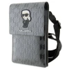 Чохол-сумка Karl Lagerfeld Saffiano Monogram Ikonik (Bag) 18.5 х 12 х 2cm Silver (KLWBSAKHPKG)