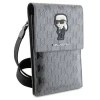 Чохол-сумка Karl Lagerfeld Saffiano Monogram Ikonik (Bag) 18.5 х 12 х 2cm Silver (KLWBSAKHPKG)