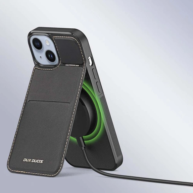 Чохол Dux Ducis Rafi Mag RFID Blocking для iPhone 15 Plus Black with MagSafe (6934913024386)