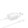 Мережевий зарядний пристрій Samsung 25W USB-C with USB-C to USB-C Cable White (8596311206221)