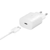 Мережевий зарядний пристрій Samsung 25W USB-C with USB-C to USB-C Cable White (8596311206221)