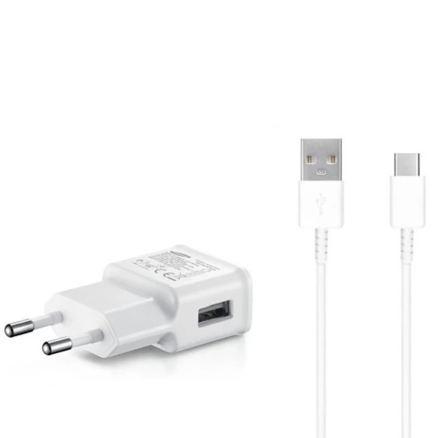 Мережевий зарядний пристрій Samsung 15W USB-A with USB-A to USB-C Cable White (8596311080760)