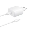 Сетевое зарядное устройство Samsung 45W USB-C with USB-C to USB-C Cable 1.8m White (8596311205521)
