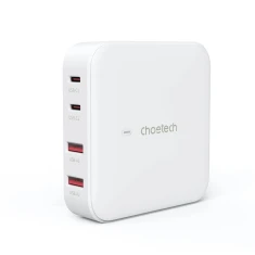 Мережевий зарядний пристрій Choetech GaN 100W 2xUSB-A | 2xUSB-C White (PD8008)