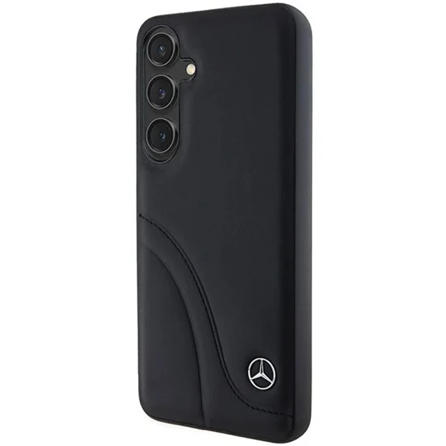 Чохол Mercedes Curved Stitches Leather для Samsung Galaxy S24 (S921) Black (MEHCS24S23RBCSK)