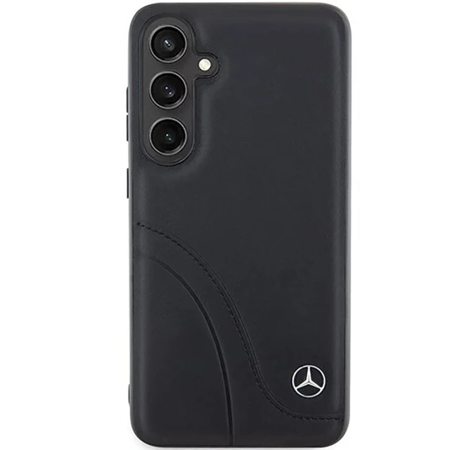Чохол Mercedes Curved Stitches Leather для Samsung Galaxy S24 Plus (S926) Black (MEHCS24M23RBCSK)