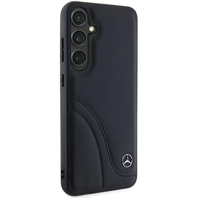 Чохол Mercedes Curved Stitches Leather для Samsung Galaxy S24 Plus (S926) Black (MEHCS24M23RBCSK)