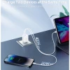 Мережевий зарядний пристрій Choetech GaN PD 65W 2xUSB-C White (PD6013)