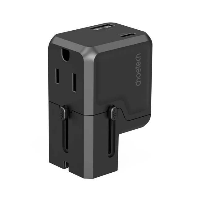 Мережевий зарядний пристрій Choetech PD US | EU | UK | AU 20W USB-A | USB-C Black (PD6038)