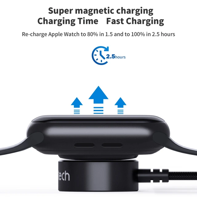 Кабель Choetech 5W для Apple Watch 1m Black (T319)