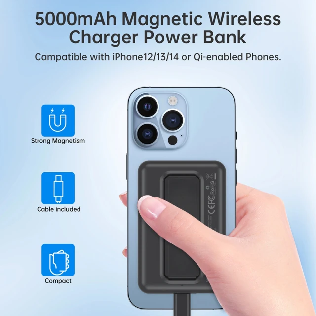Портативний зарядний пристрій Choetech 10000 mAh Black with MagSafe (B663)
