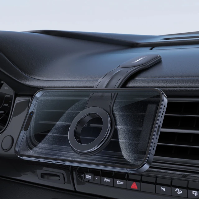 Автодержатель Acefast Magnetic Car Holder Velcro Black (D19)