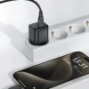 Мережевий зарядний пристрій Acefast GaN Mini PD 20W USB-C Black (A73)