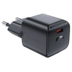 Мережевий зарядний пристрій Acefast GaN Mini PD 20W USB-C Black (A73)