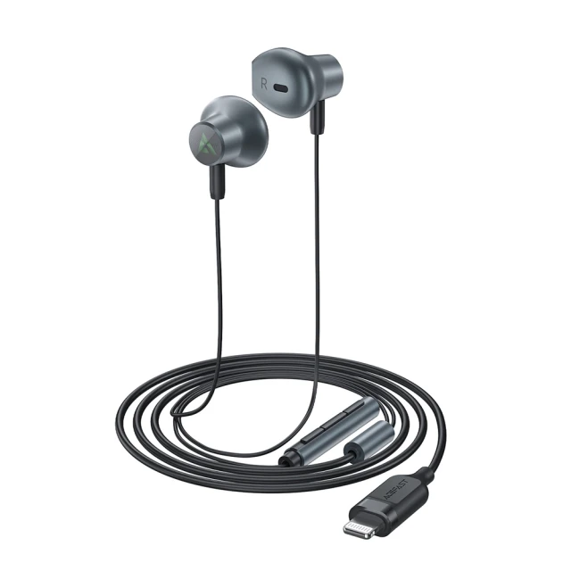 Наушники Acefast Earphones For Lightning Cable 1.2m Black (L1)