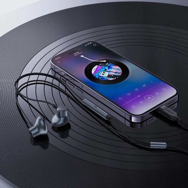 Наушники Acefast Earphones For Lightning Cable 1.2m Black (L1)