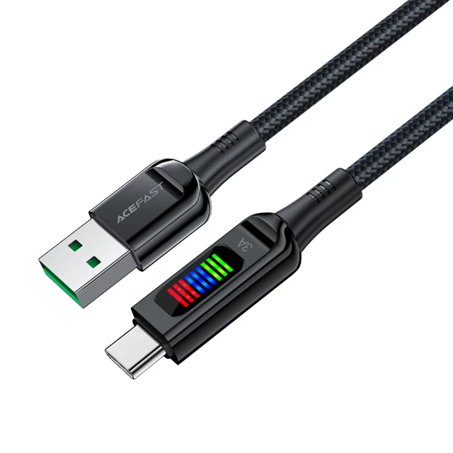 Кабель Acefast Display Cable USB-A to USB-С 60W 1.2m Black (C7-04)