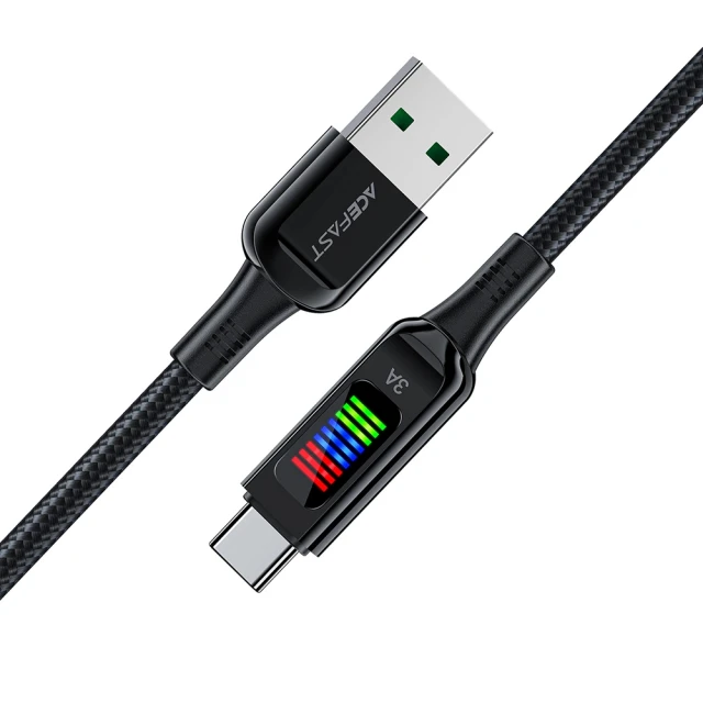 Кабель Acefast Display Cable USB-A to USB-С 60W 1.2m Black (C7-04)