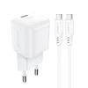 Мережевий зарядний пристрій Acefast GaN PD 30W USB-C with Type-C to Type-C Cable White (A77_W)
