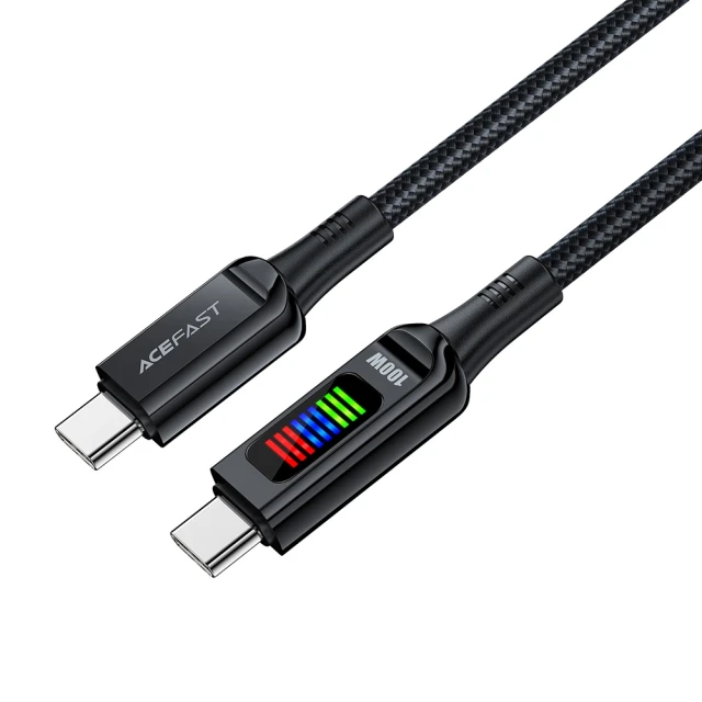 Кабель Acefast Display Cable USB-С to USB-С 1.2m 100W Black (C7-03)