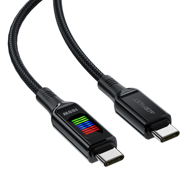 Кабель Acefast Display Cable USB-С to USB-С 1.2m 100W Black (C7-03)