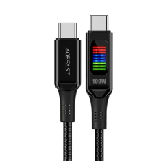 Кабель Acefast Display Cable USB-С to USB-С 1.2m 100W Black (C7-03)