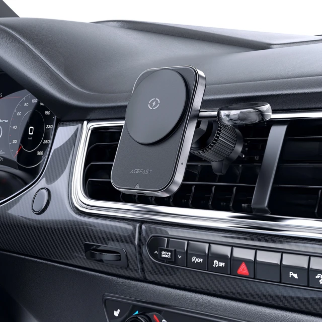 Автодержатель с функцией беспроводной зарядки Acefast 2-in-1 15W Black with MagSafe (D18)