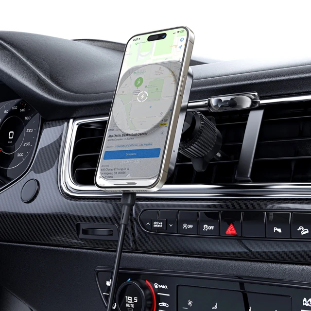 Автодержатель с функцией беспроводной зарядки Acefast 2-in-1 15W Black with MagSafe (D18)