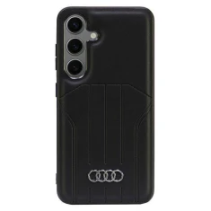 Чохол Audi Synthetic Leather для Samsung Galaxy S24 (S921) Black with MagSafe (AU-TPUPCMS24-Q5/D1-BK)