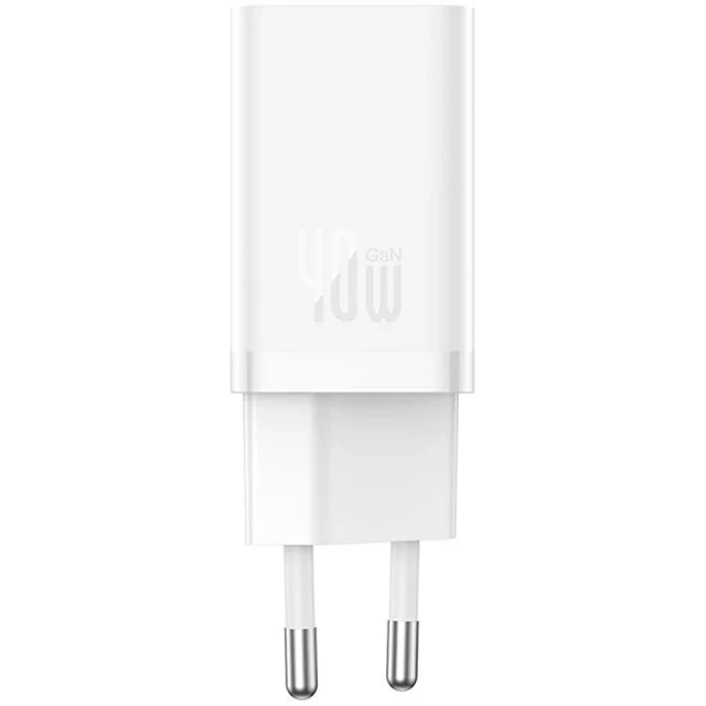 Мережевий зарядний пристрій Baseus GaN5 Pro 40W 2xUSB-C White (CCGP180102)