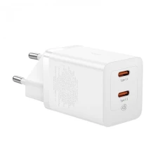 Мережевий зарядний пристрій Baseus GaN5 Pro 40W 2xUSB-C White (CCGP180102)