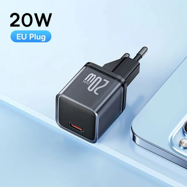 Мережевий зарядний пристрій Baseus GaN5S Fast Charger 20W USB-C Black (P10162503113-00)