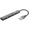 USB-хаб Trust Halyx Aluminium USB-А 4 Port Black (23786_TRUST)