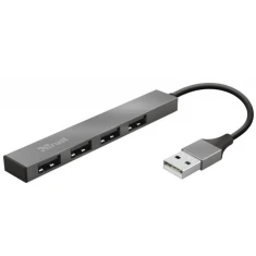 USB-хаб Trust Halyx Aluminium USB-А 4 Port Black (23786_TRUST)