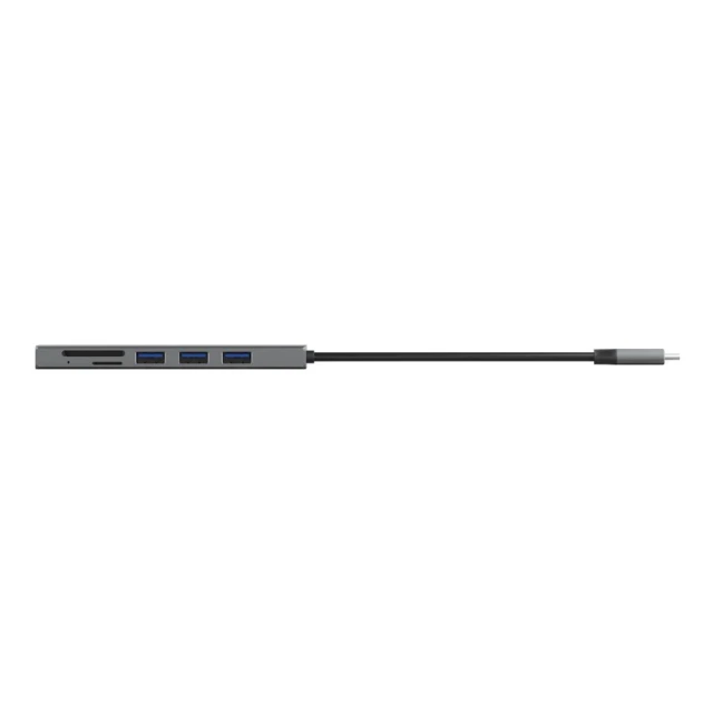 USB-хаб Trust Halyx Fast Aluminium 3 USB Card Reader USB-C Gray (24191_TRUST)