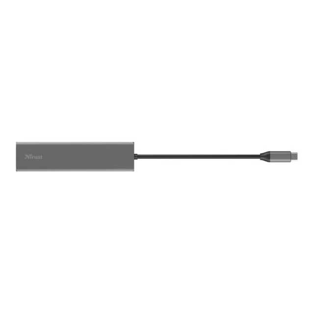 USB-хаб Trust Halyx Fast Aluminium 3 USB Card Reader USB-C Gray (24191_TRUST)