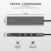 USB-хаб Trust Halyx Fast Aluminium 3 USB Card Reader USB-C Gray (24191_TRUST)