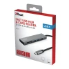USB-хаб Trust Halyx Fast Aluminium 3 USB Card Reader USB-C Gray (24191_TRUST)