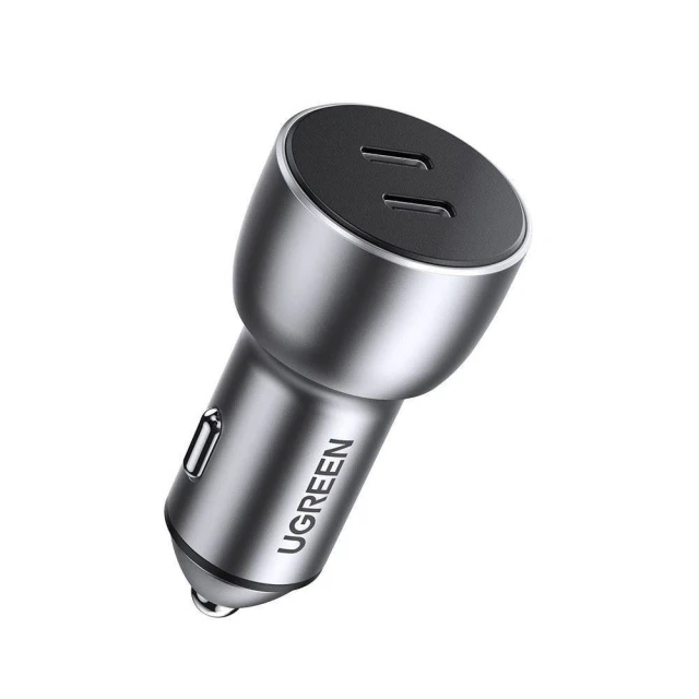 Автомобільний зарядний пристрій Ugreen Quick Charge 2x USB Type-C FCP AFC 36W 3A Gray (UGR1331GRY)
