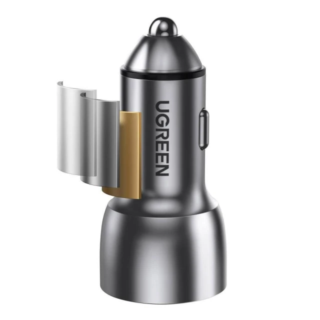 Автомобільний зарядний пристрій Ugreen Quick Charge 2x USB Type-C FCP AFC 36W 3A Gray (UGR1331GRY)