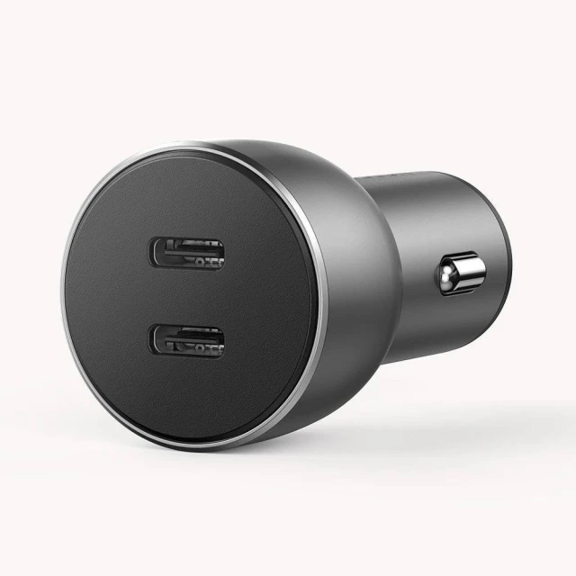 Автомобільний зарядний пристрій Ugreen Quick Charge 2x USB Type-C FCP AFC 36W 3A Gray (UGR1331GRY)