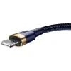 Кабель Baseus Cafule USB-A to Lightning 1m Navy Blue/Gold (6953156290754)