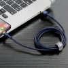 Кабель Baseus Cafule USB-A to Lightning 1m Navy Blue/Gold (6953156290754)