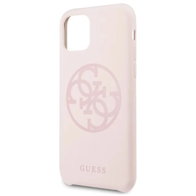 Чохол Guess Silicone Logo для iPhone 11 Pro Pink (GUHCN58LS4GLP)