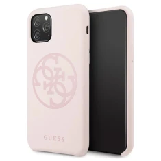 Чехол Guess Silicone Logo для iPhone 11 Pro Pink (GUHCN58LS4GLP)