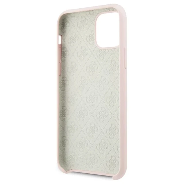 Чохол Guess Silicone Logo для iPhone 11 Pro Pink (GUHCN58LS4GLP)