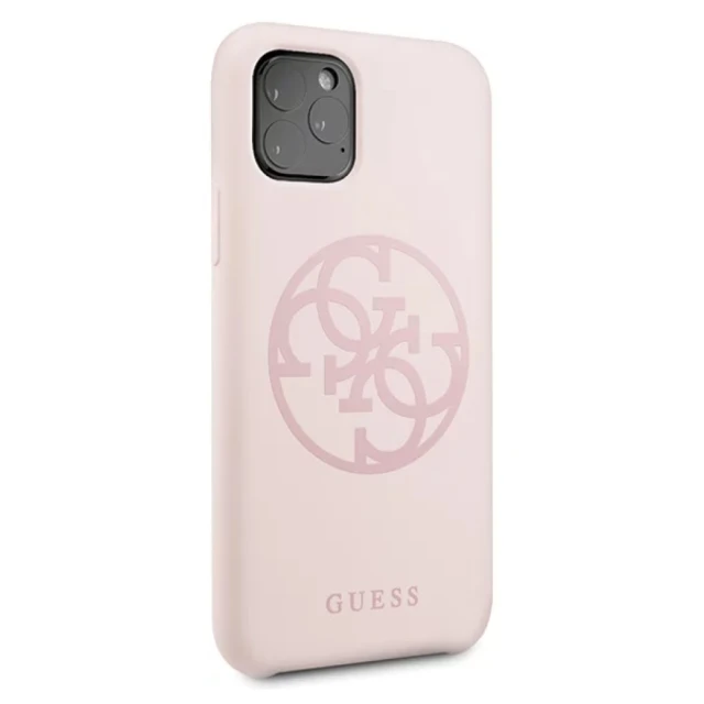Чохол Guess Silicone Logo для iPhone 11 Pro Pink (GUHCN58LS4GLP)