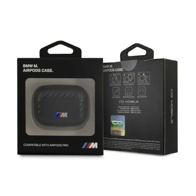 Чохол BMW для AirPods Pro M Collection PU Carbon Black (BMAPWMPUCA)