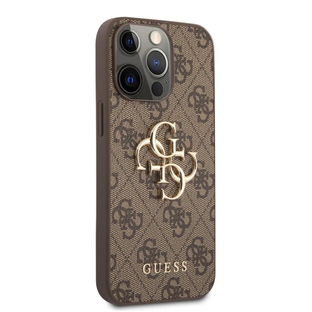 Чохол Guess Big Metal Logo для iPhone 13 Pro Max Brown (GUHCP13X4GMGBR)